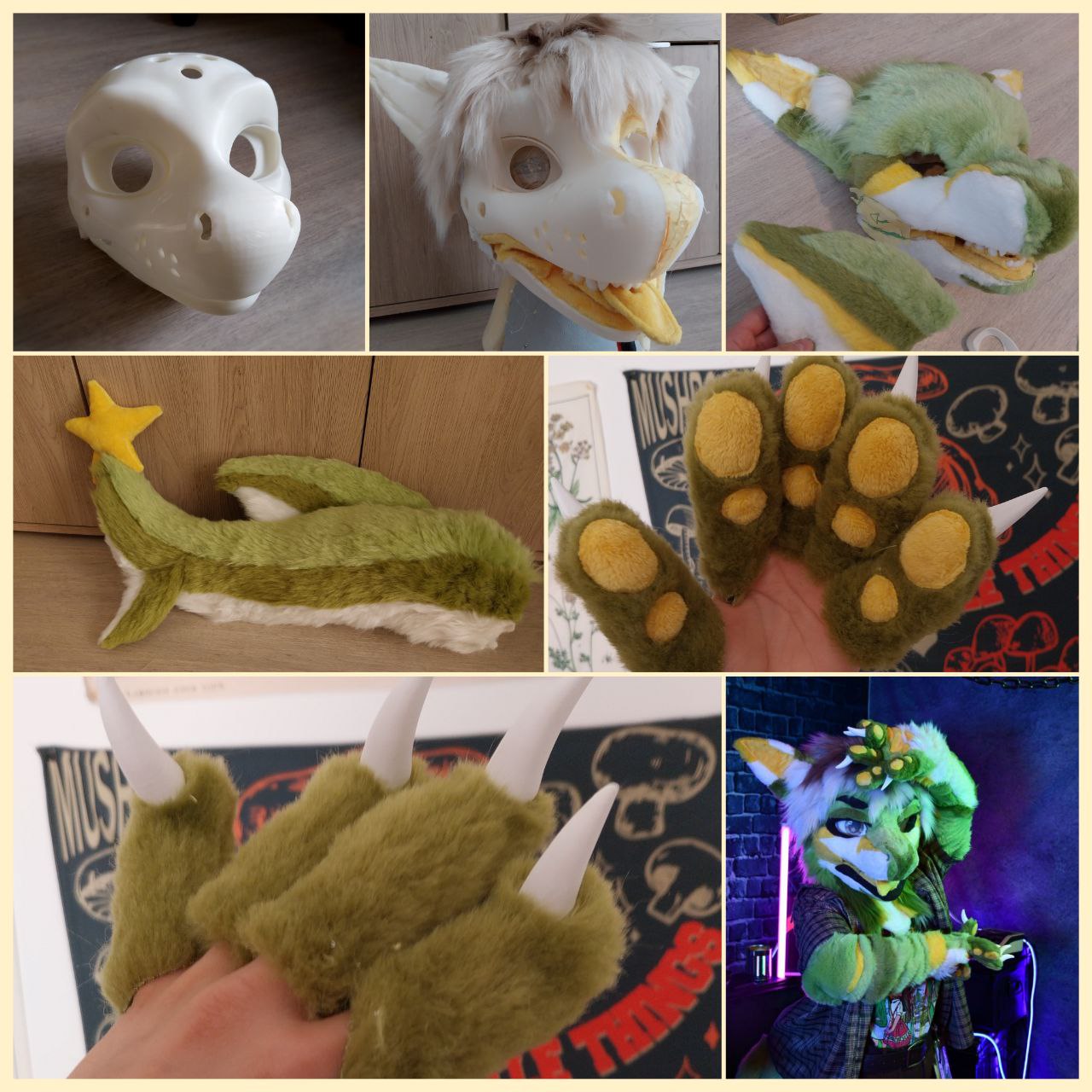 Making of the Lime Fursuit, it was a partial suit :)